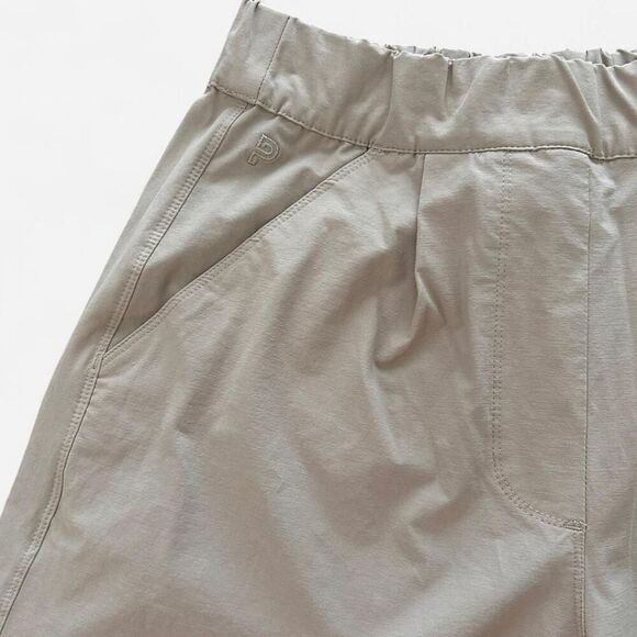 public rec khaki quick dry casual pleated pull on shorts 26 - Picture 4 of 6